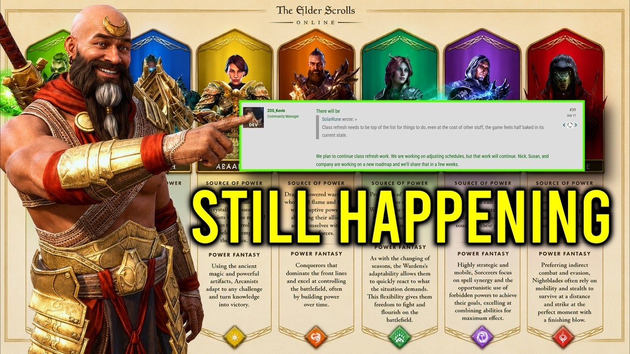 Devs Confirm ESO Class Refresh Is NOT Canceled