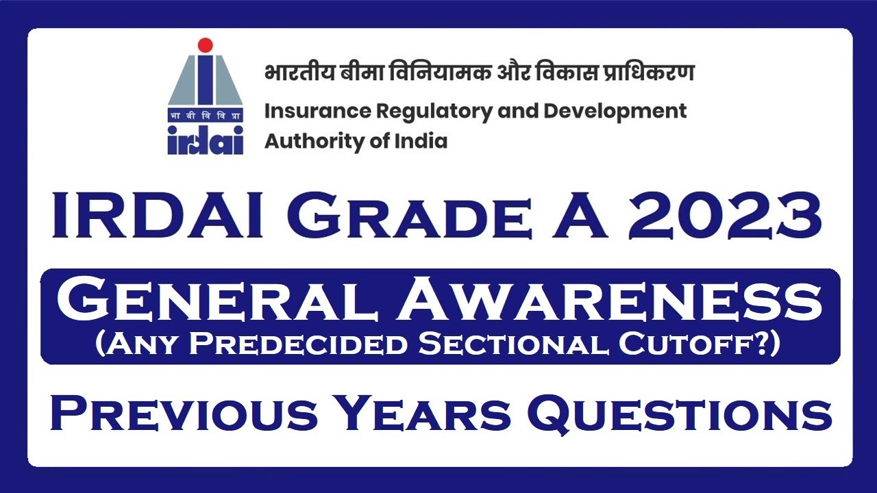 IRDA Grade A Previous Years GA Questions!