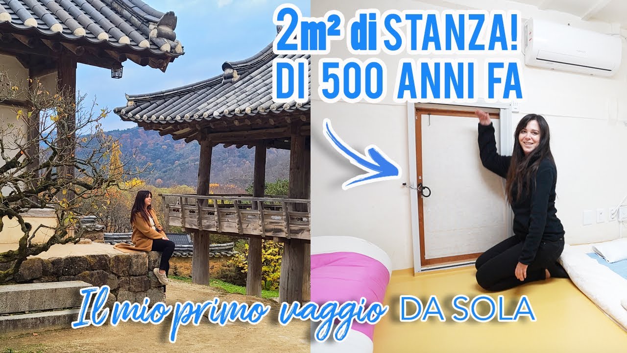 Questa stanza &egrave; MINUSCOLA! Il mio primo VIAGGIO DA SOLA nella campagna COREANA!