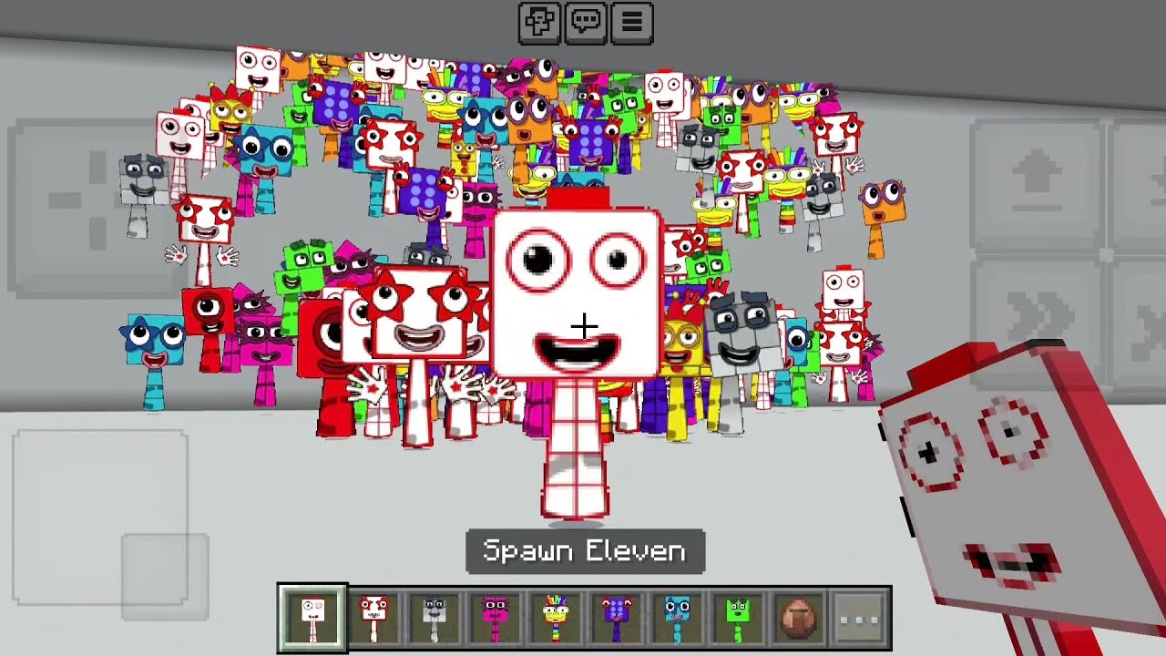 Sprunki OC Eleven from Numberblocks added in Minecraft PE