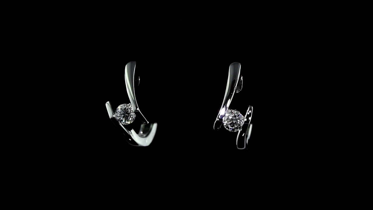 Diamond Earrings 0.2 ctw in 14k/18k White Gold (GHI-E004)