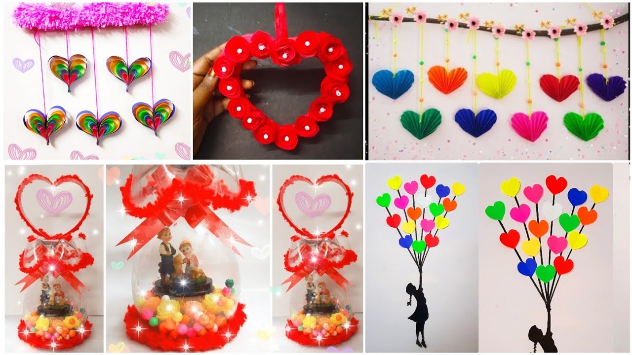 5 DIY Valentine's Day Wall Decoration ideas - Valentine gift craft ideas