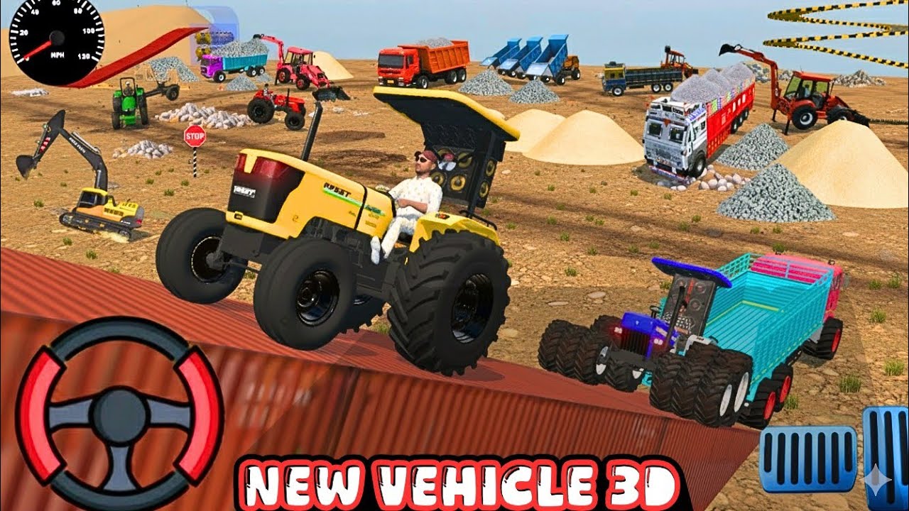 Drive New Holland 🚜 & Preet-6049 | JCB Dumper Truck Loading Unloading | New Vehicle 3D Gameplay 🔥