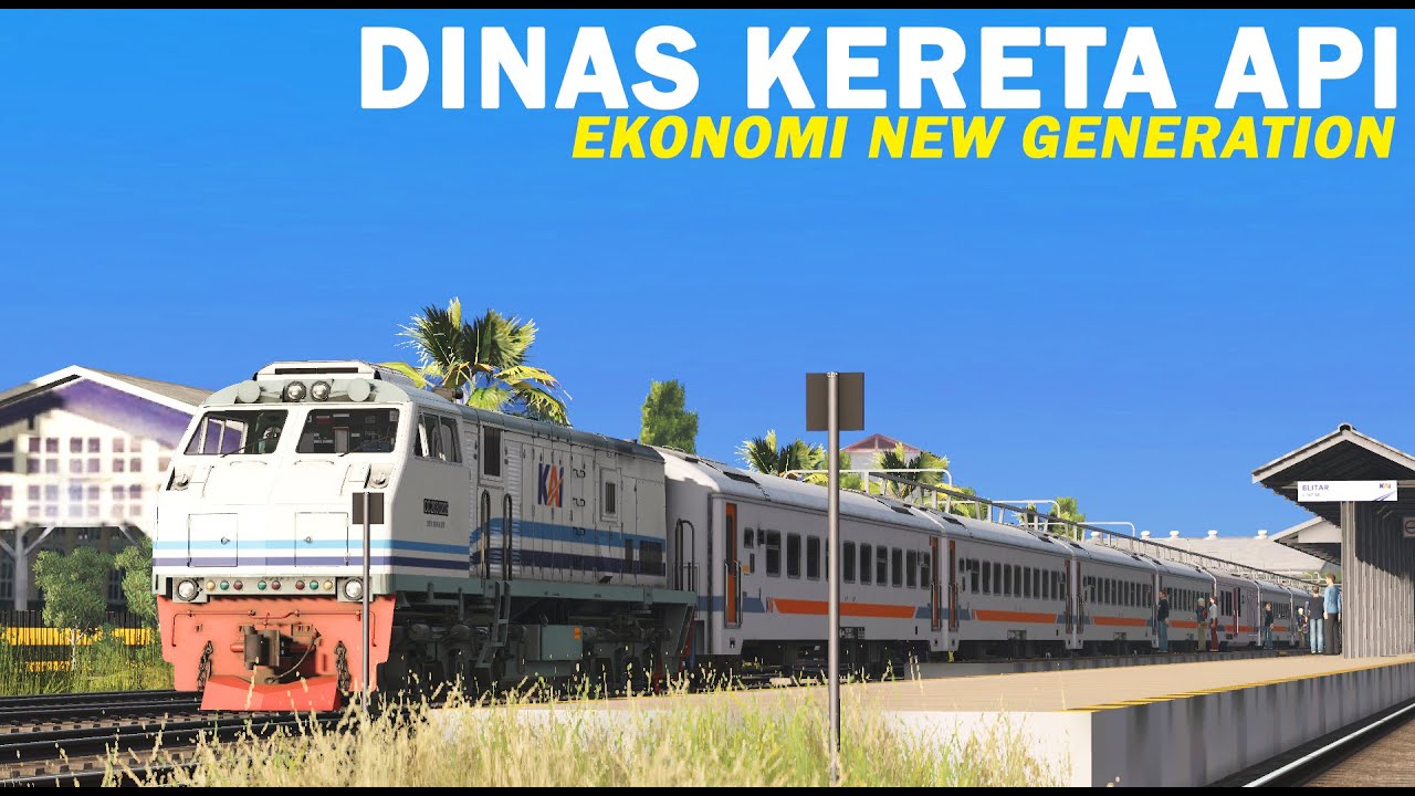 DINAS KERETA API EKONOMI NEW GENERATION | TRAINZ SIMULATOR INDONESIA