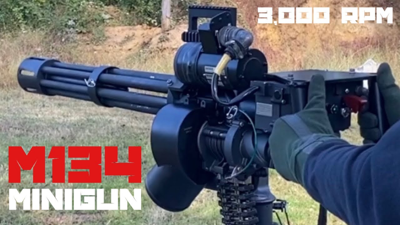 Firing the M134 Minigun: 3,000 RPM