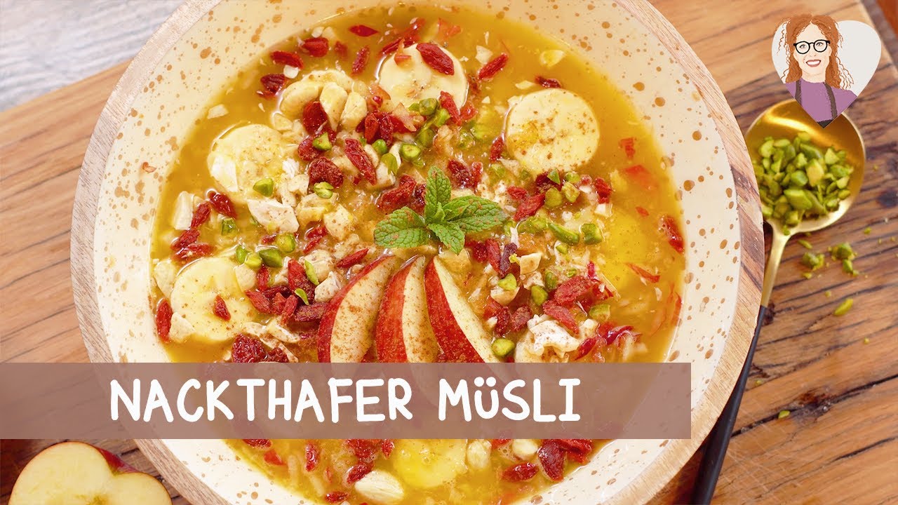 🥣Frischkorn-Nackthafer-Müsli mit Orangensud - der gesündeste Start in den Tag | vegan basisch