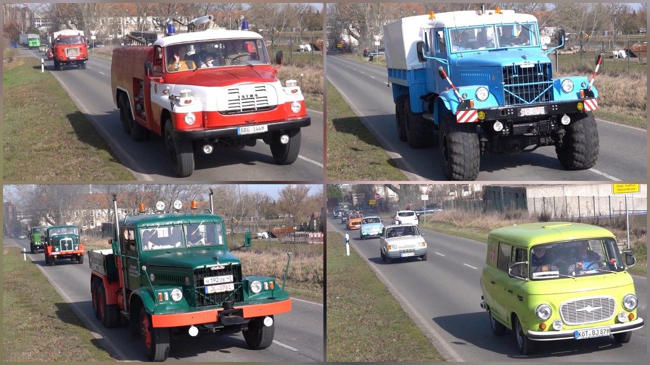 Feuerwehr und DDR Oldtimer in Lust- Ausfahrt Egeln 2026
