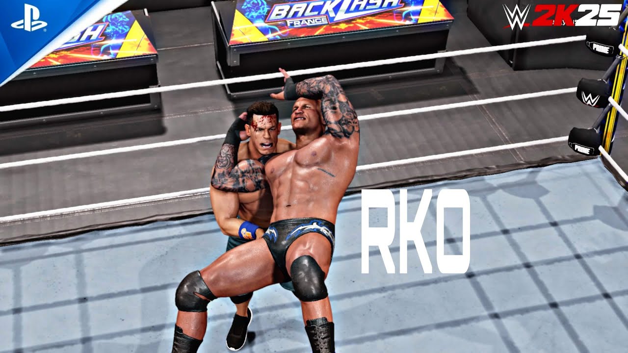WWE 2K25 - Джон Сина против Рэнди Ортона | Матч за чемпионский титул WWE на Backlash - PS4 SLIM 4K60
