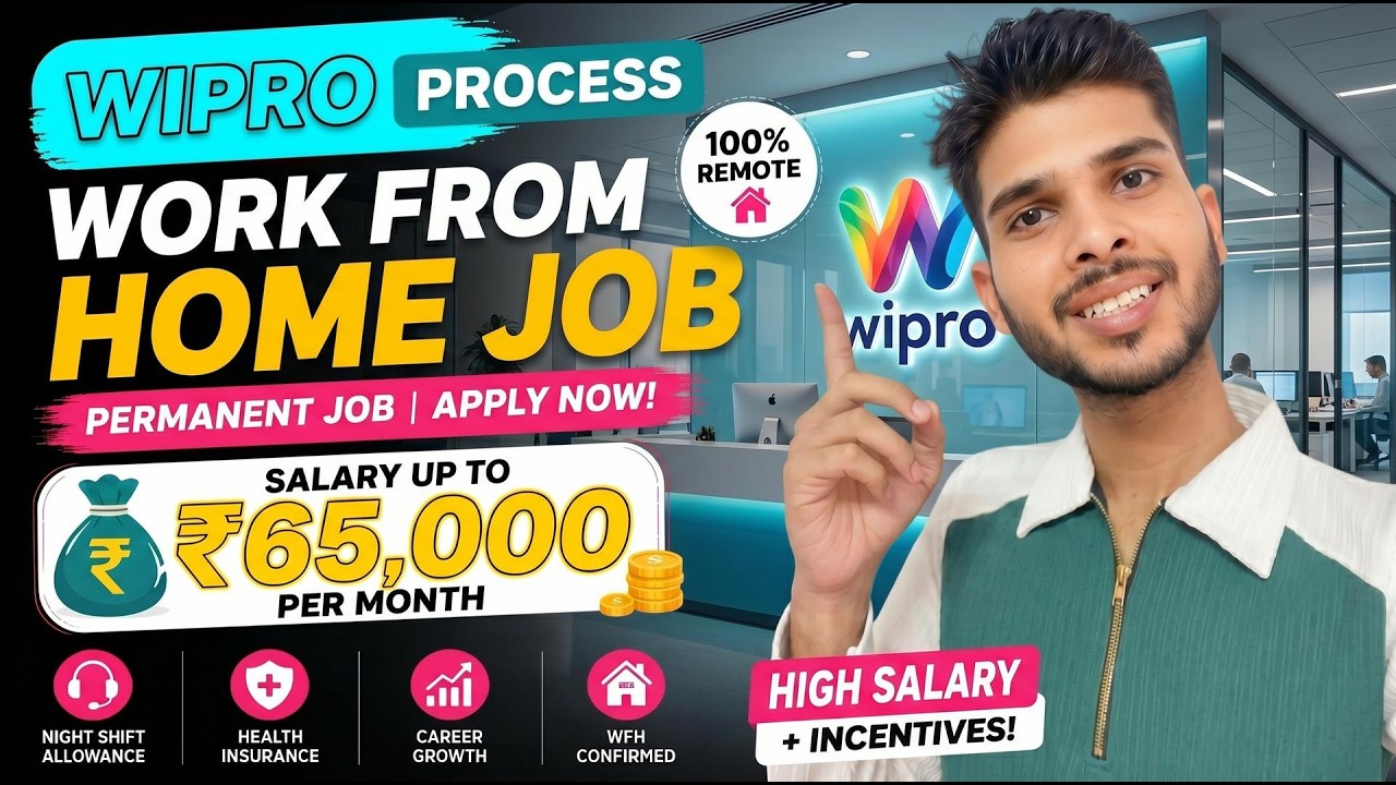 ₹65K WFH Job😮 Wipro Process Hiring | Permanent Remote Job | The Ravi Vlogs