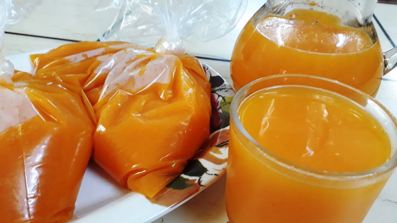 عصير البرتقال والجزر المركز