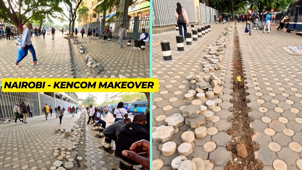 Nairobi Kencom MAKEOVER: New Street Lights Taking Shape
