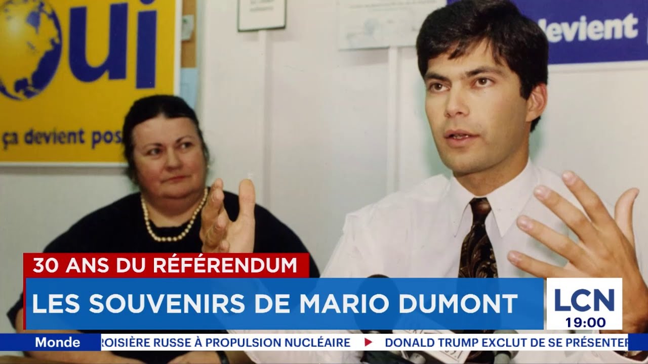 Référendum de 1995: Mario Dumont raconte ses souvenirs les plus marquants