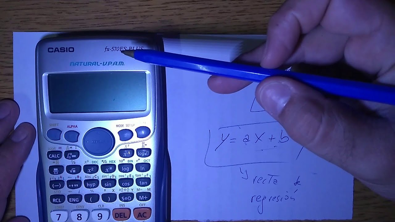 Regresión lineal en Calculadora Casio fx 570