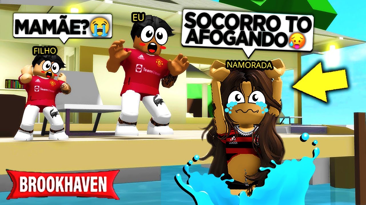 Minha NAMORADA Se AFOGOU e TIVE que SALVAR ela... BROOKHAVEN RP Roblox