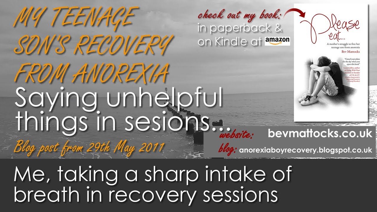 When damage is done - unwittingly - that can stall the recovery process... Blog from 29.05.2011