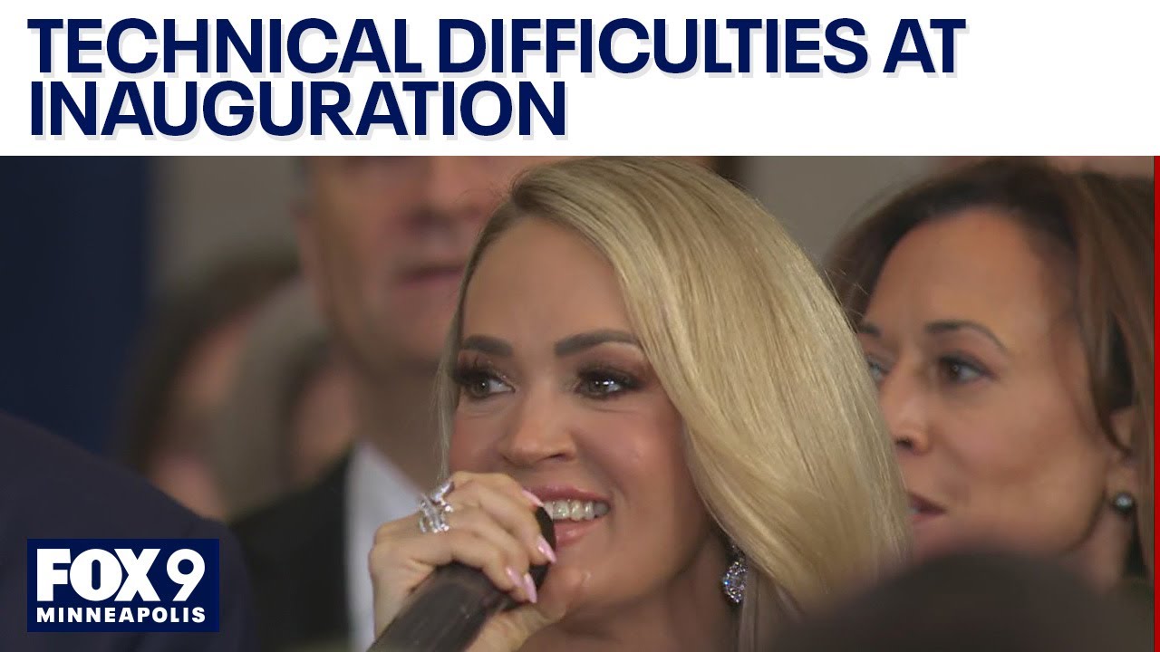Crowd helps Carrie Underwood sing after glitch at Trump inauguration