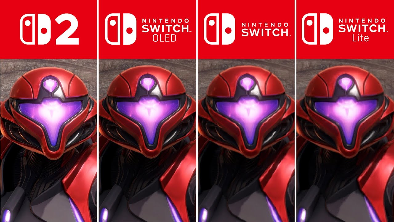 Metroid Prime 4 Beyond | Handheld Comparison | Switch 2 vs OLED vs Switch 1 vs Lite
