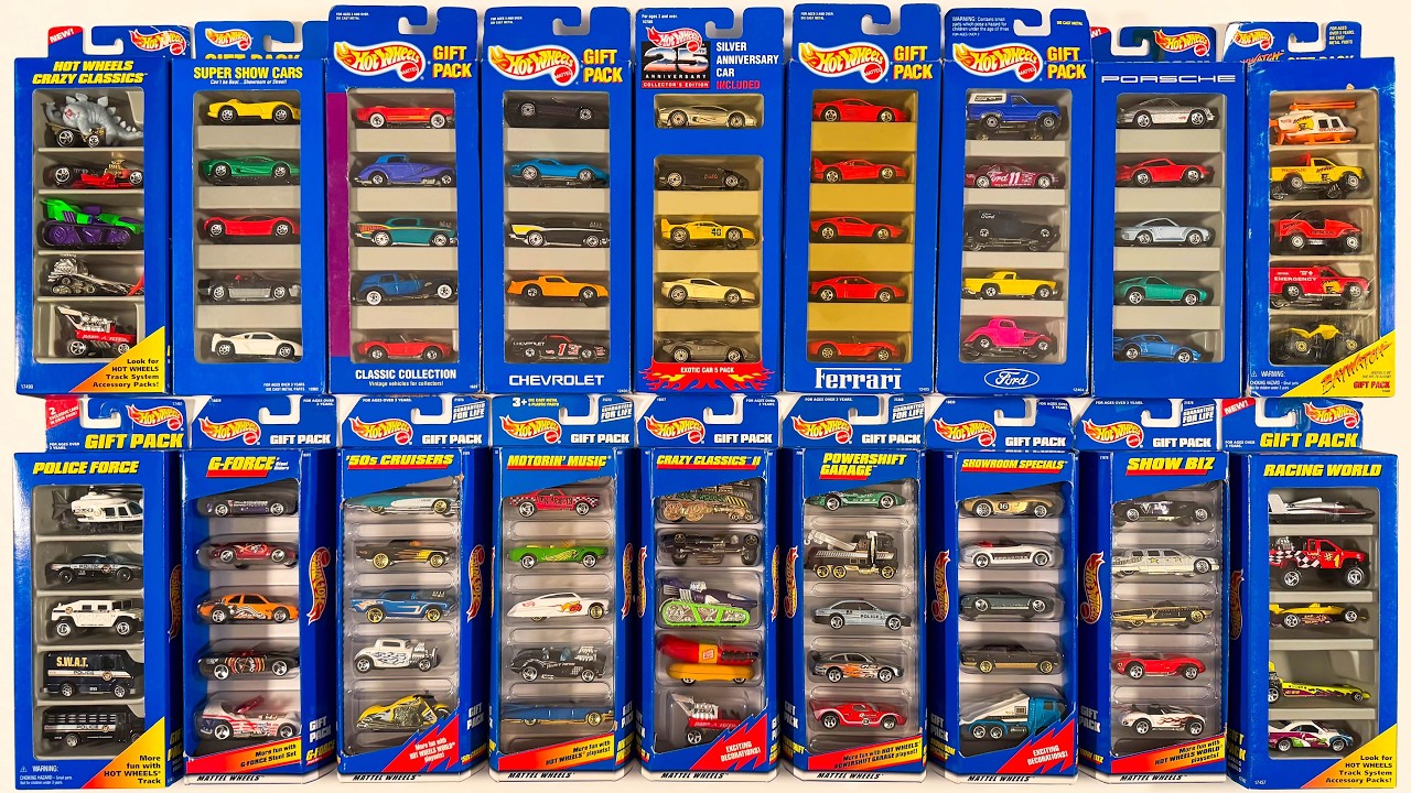 Открываю винтажные наборы Hot Wheels из 5 машинок!