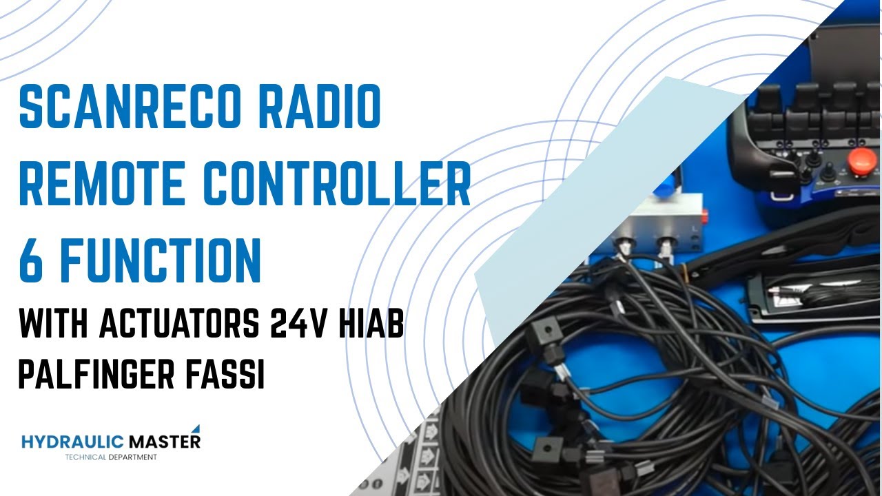 Scanreco Radio Remote Controller 6 function with actuators 24V Hiab Palfinger Fassi