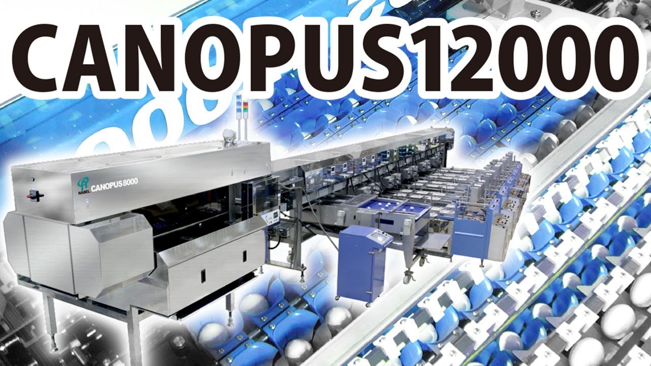 【NABEL】鶏卵選別包装装置　Egg Grading & Packing System≪120,000eggs/hr≫（CANOPUS12000）