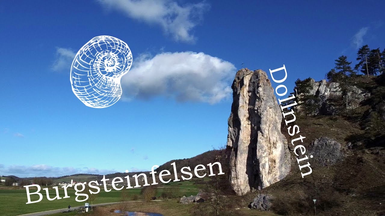 Der Burgsteinfelsen bei Dollnstein aus der Luft - Drohne fliegen