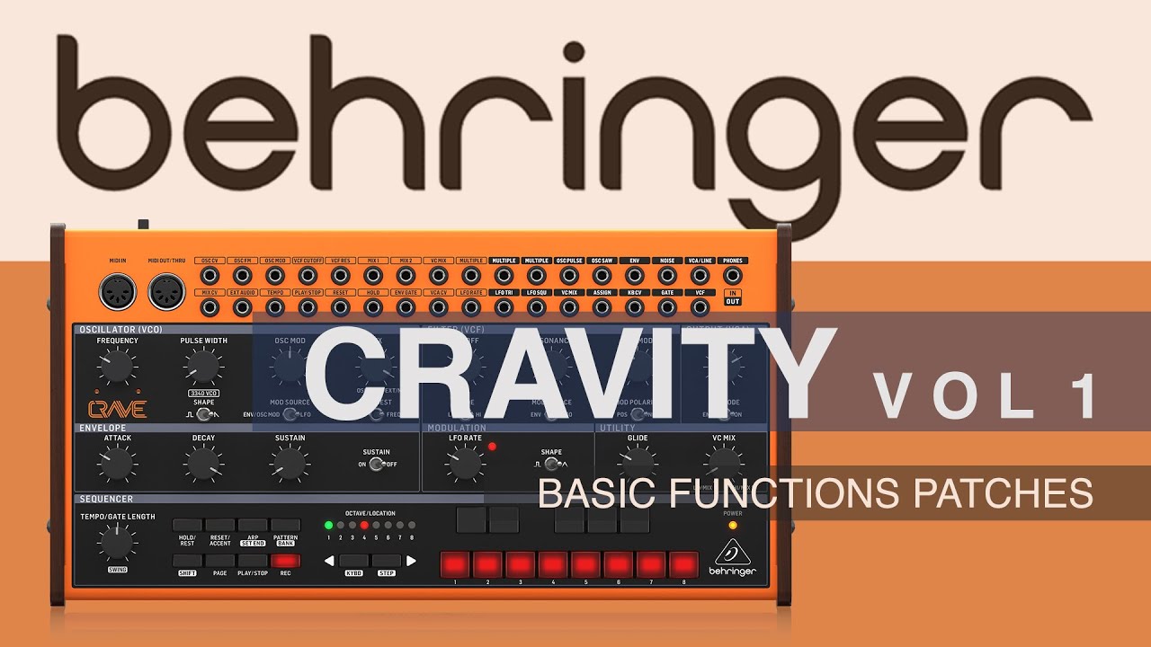 Behringer Crave - 19 BASIC functions PATCHES #crave #patches #behringer