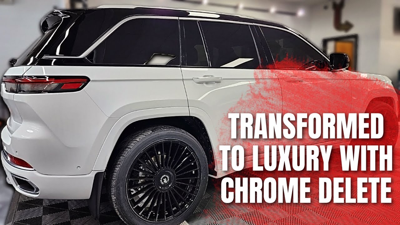 ПРЕОБРАЗОВАННЫЙ Jeep Grand Cherokee 2023 года с хромированной пленкой DELETE