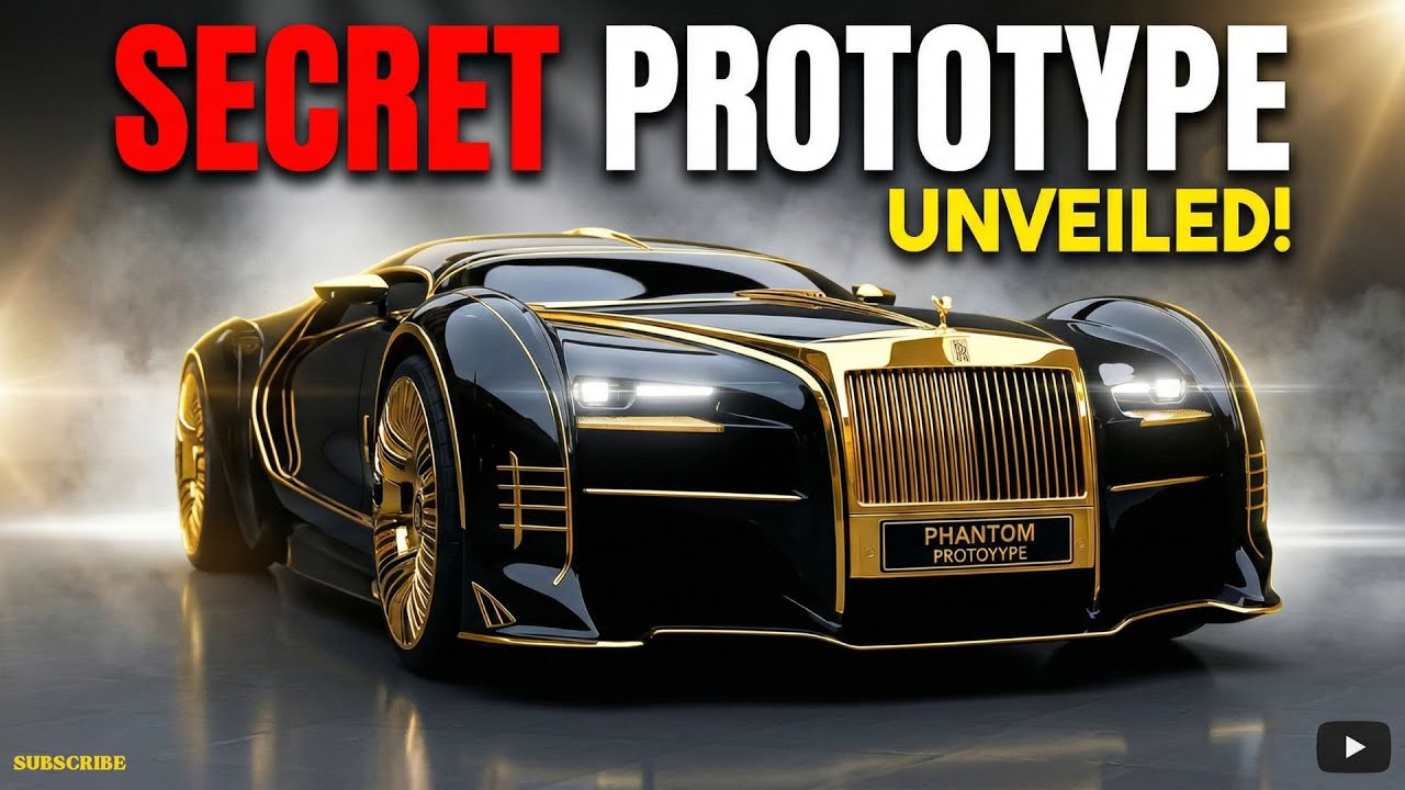 The New 2026 Rolls-Royce Phantom Prototype Revealed in premium Black & Gold Edition