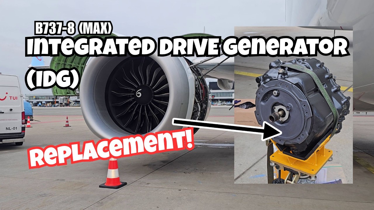 Boeing 737-8 MAX: Замена интегрированного генератора привода (IDG) + пояснение!