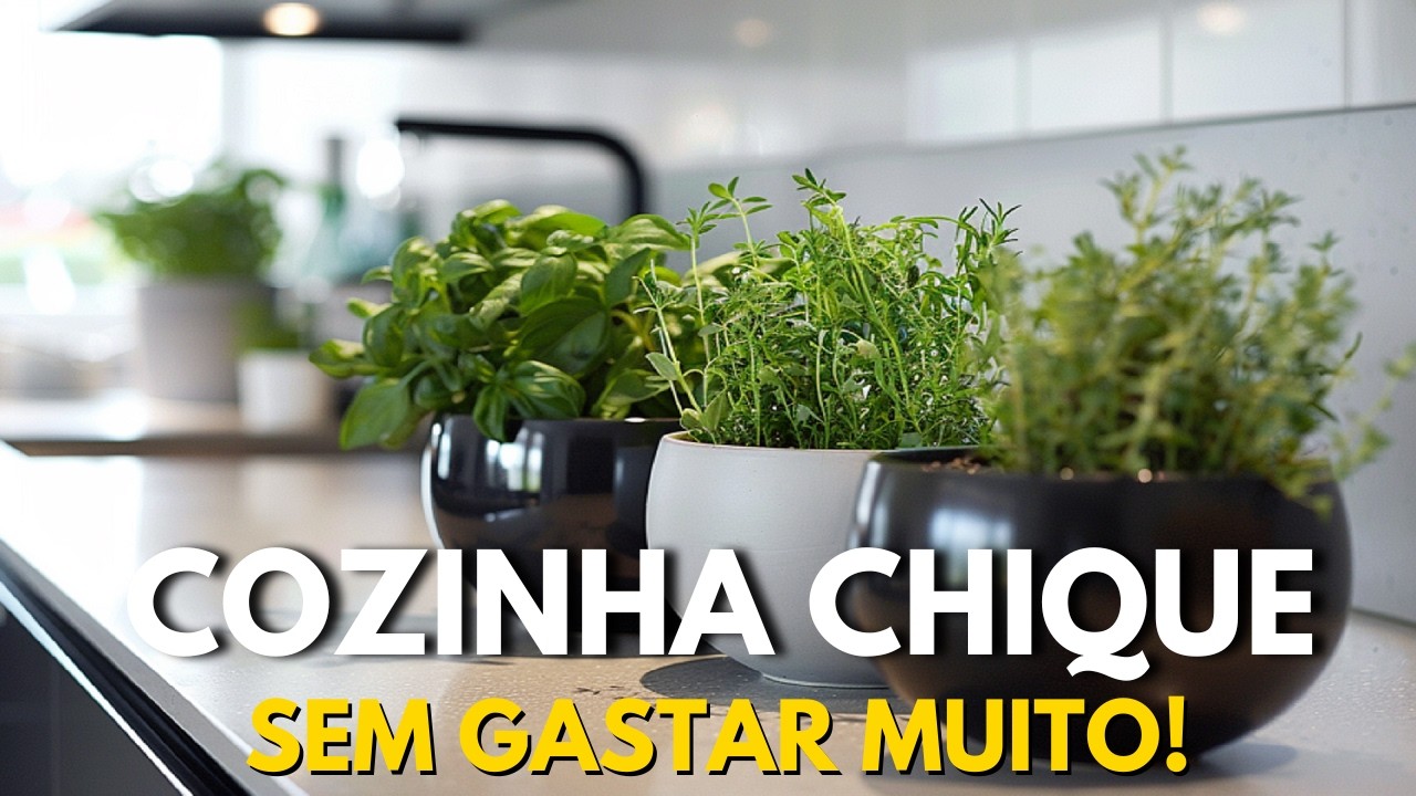 9 DICAS para TER uma COZINHA PEQUENA CHIQUE SEM GASTAR MUITO