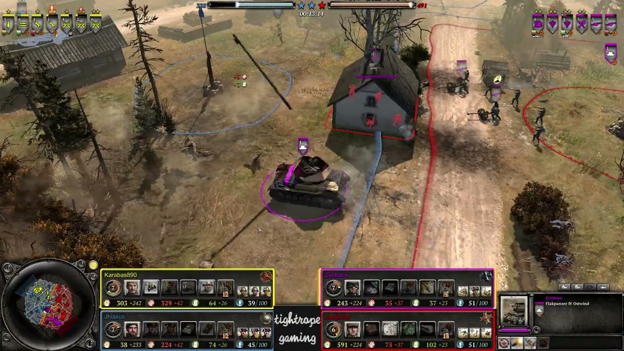 COH2 2v2 Karabas890 (SU) & Jhiaxus (UK) vs Zsirbacsi (OK) & Jamjuicer (OH)
