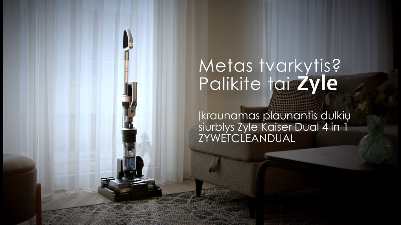 Dulkių siurblys Zyle Kaiser Dual 4-in-1: siurbia, plauna ir išsivalo