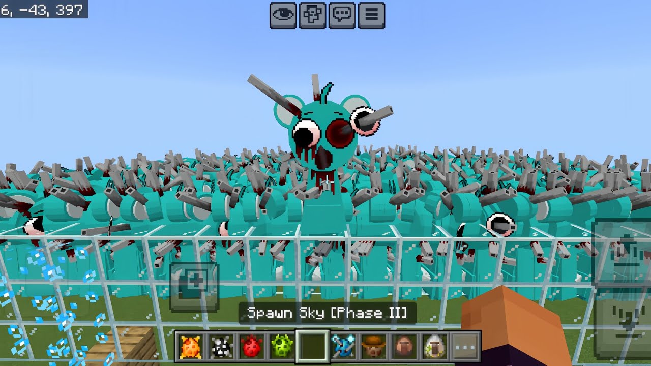 Incrediblox Sprunki Sky phase 2 Addon Mod in Minecraft PE 