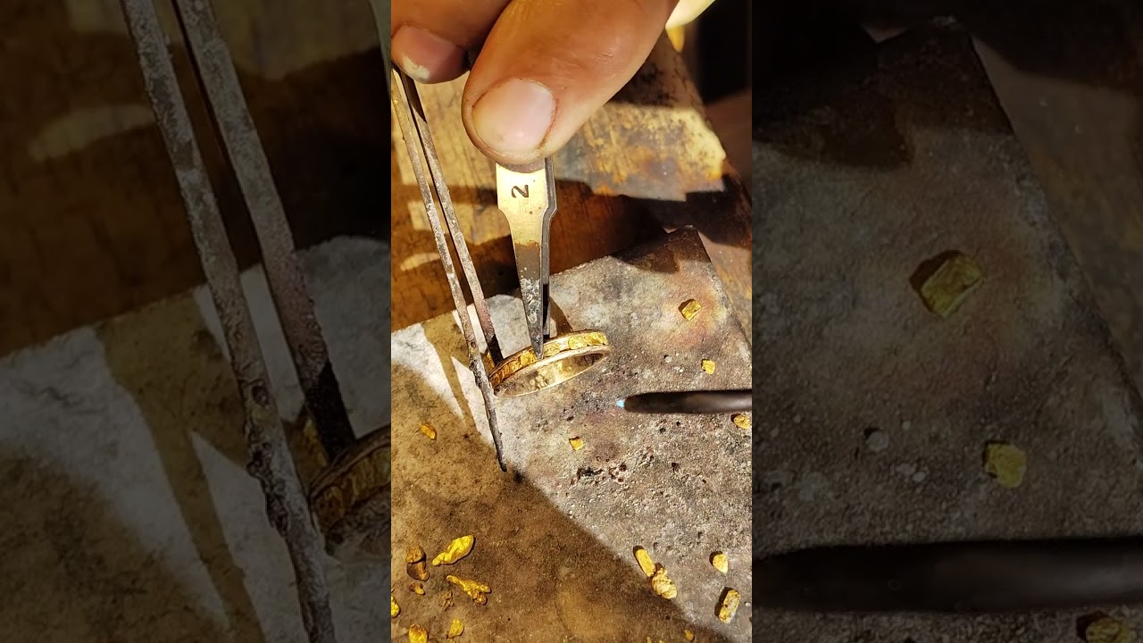 Adding Northern California Gold Nuggets to a 14k gold ring 