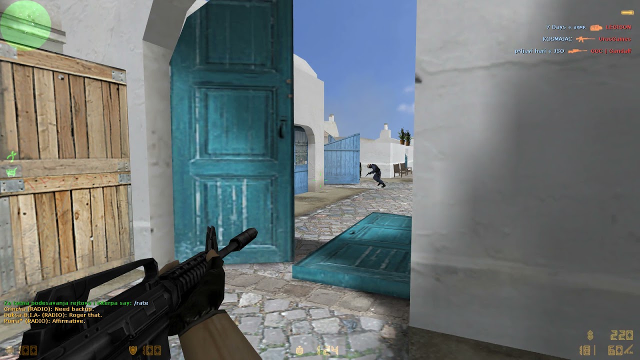 Counter Strike 1.6 online play - de_santorini gameplay (cs 1.6)