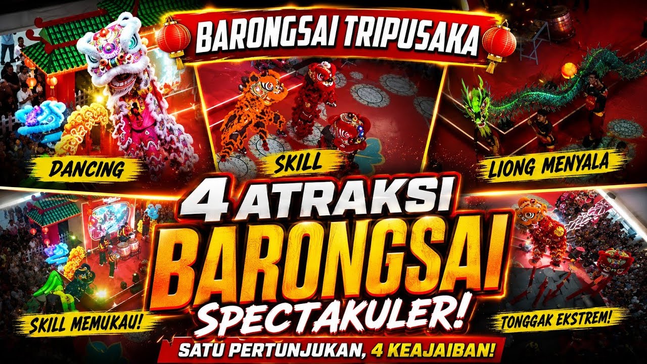 Keren // Atraksi Barongsai Tripusaka Solo di Pakuwon Mall Solo Baru 