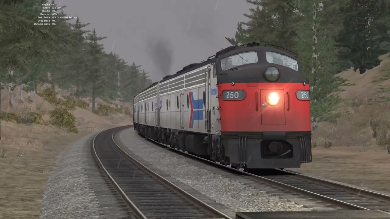 Amtrak Train #5 250 San Francisco Zephyr near Bowman