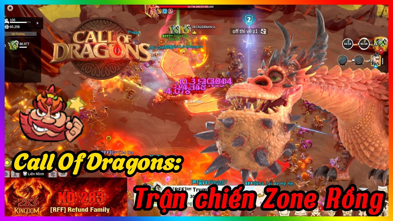 Call Of Dragons: SoS6-8014 - Trận Chiến Zone Rồng Siêu Kinh Điển, Chiến Thắng Cho Kingdom 283 RFF