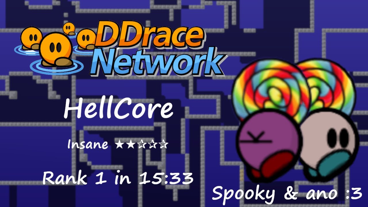 Teeworlds - HellCore Rank 1 in 15:33 by Spooky & ano :3