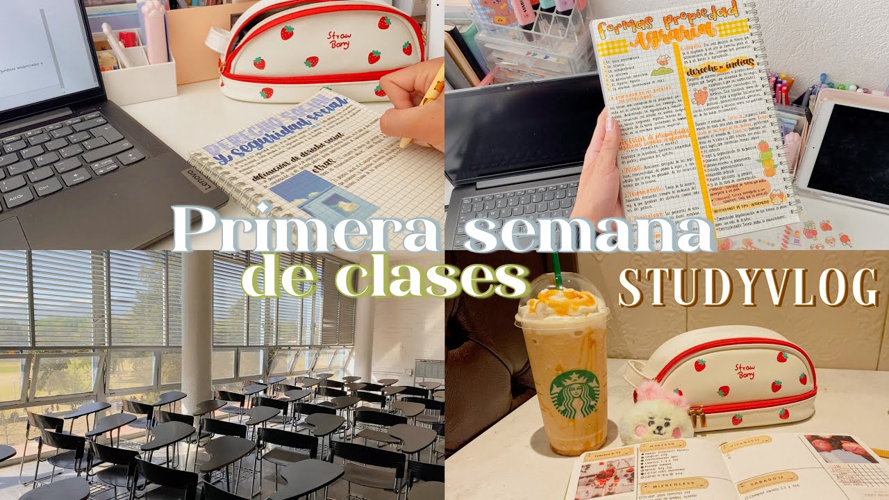 🪴Studyvlog: Primera semana de clases || apuntes, tareas, clases presenciales.