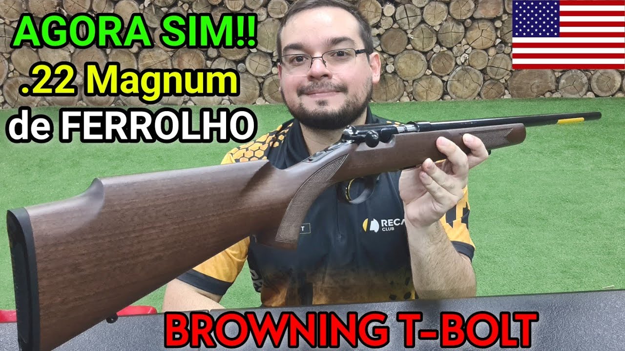 FINALMENTE .22 Magnum DE FERROLHO no Brasil! Análise: Browning T-Bolt 22 WMR. Melhor que 7122-M?