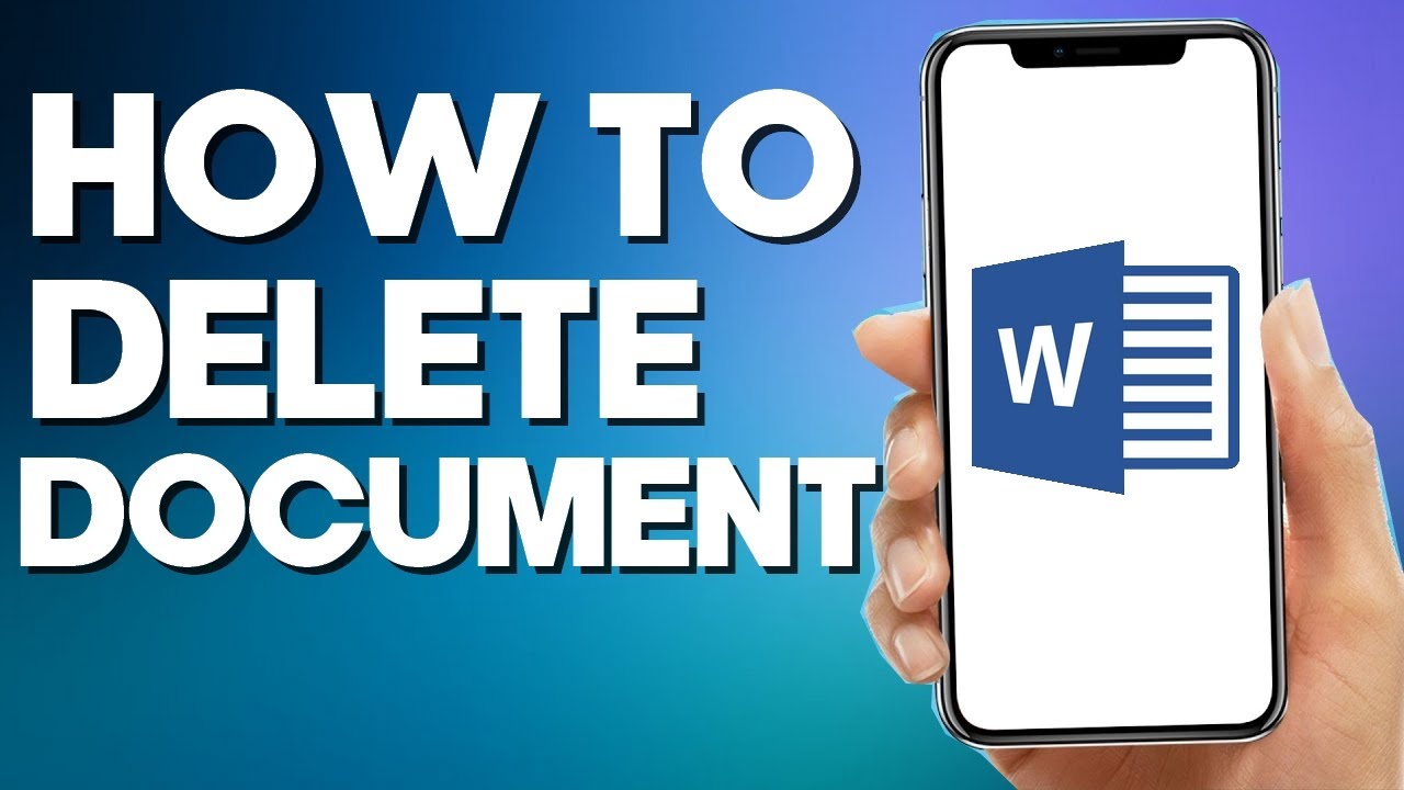 How to Delete a Document on Microsoft Word Mobile