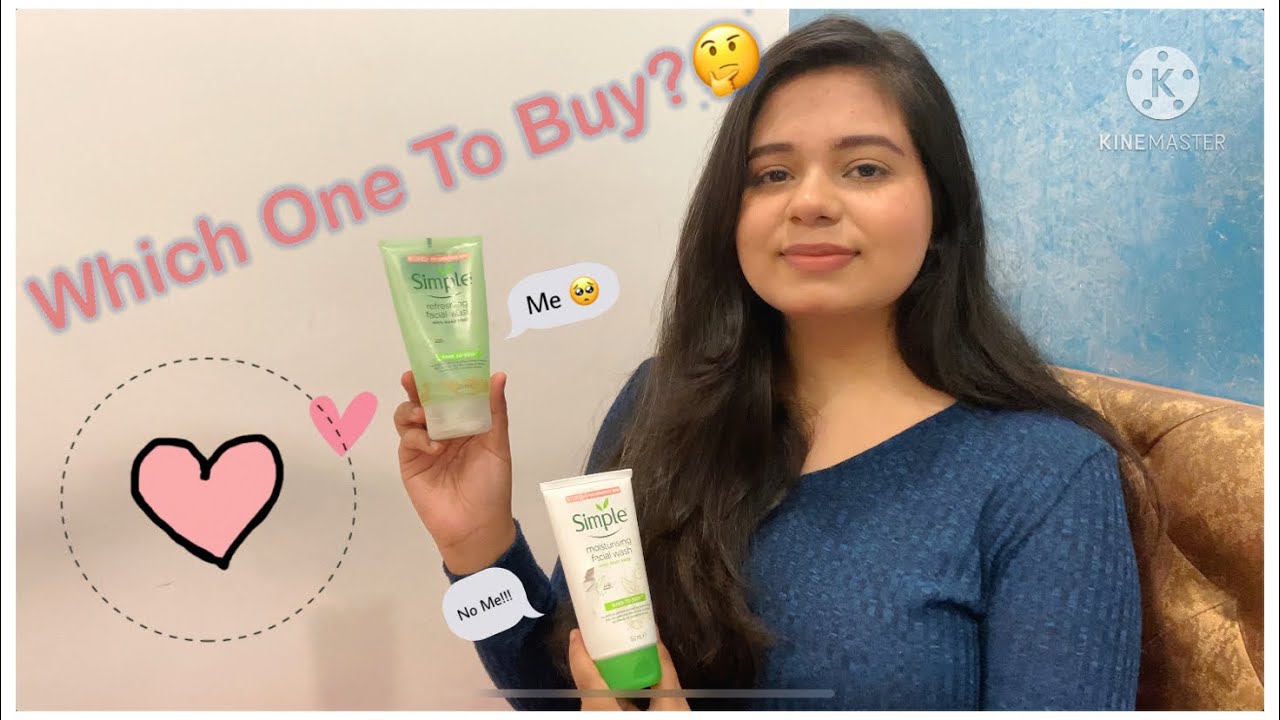Simple Refreshing Facial Wash VS Simple Moisturising Facial wash 🤔 || Quick Review || Comparison