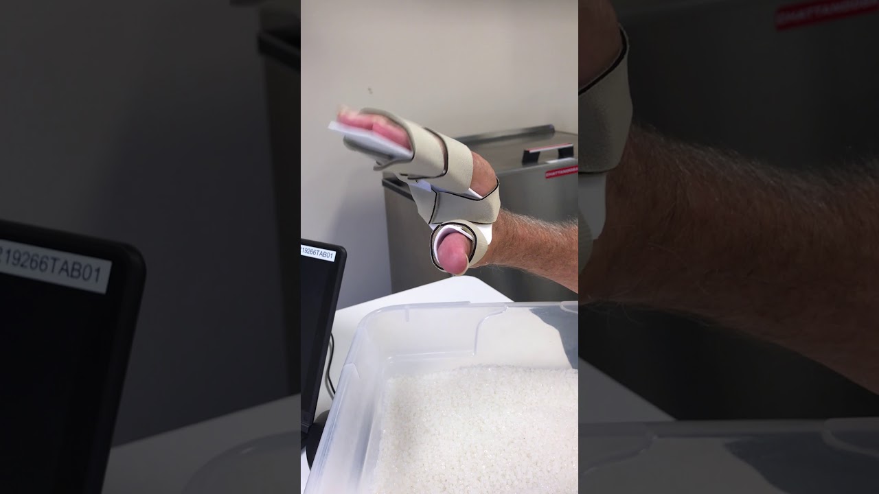 ULNAR NERVE WEAKNESS- Exercise with splint material