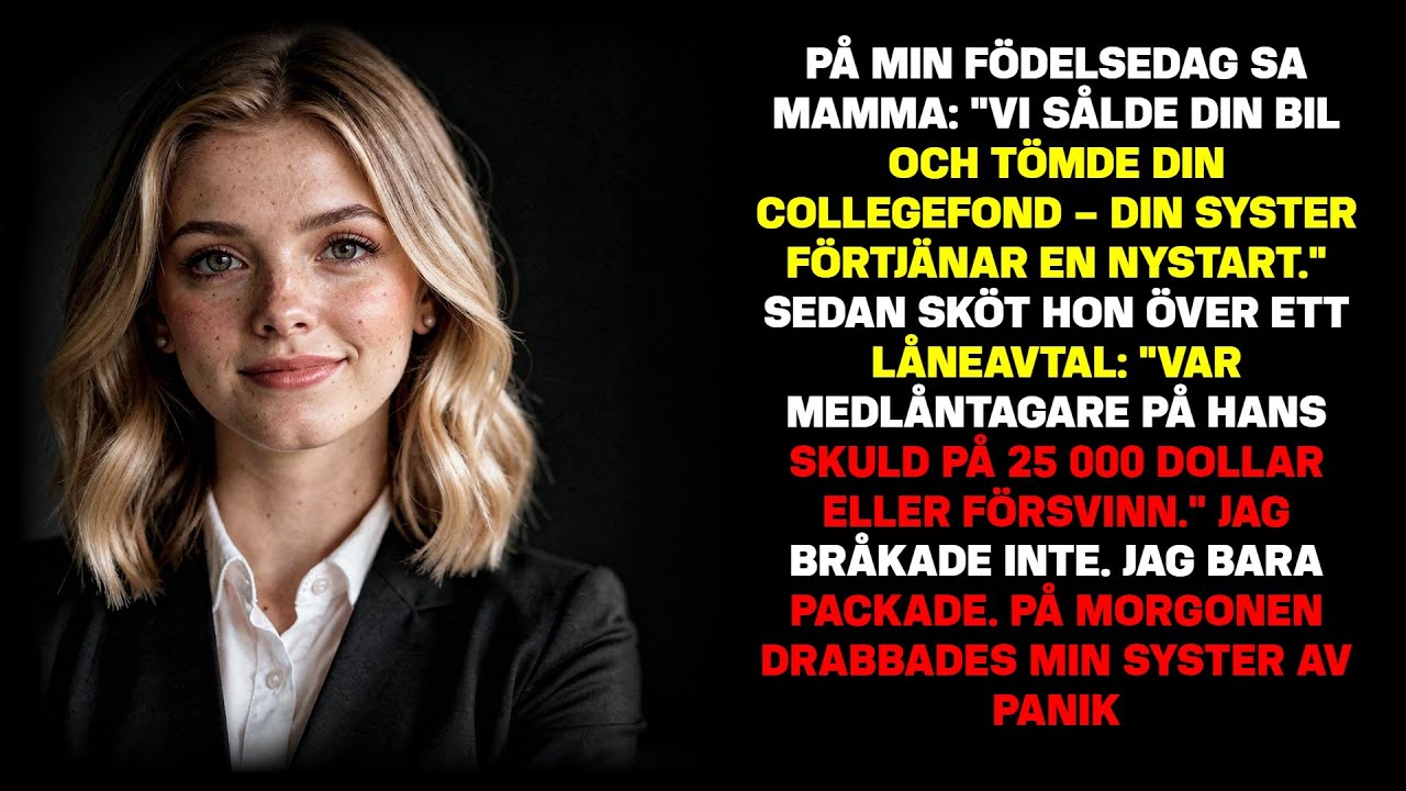 Mamma sa: "Vi sålde din bil och löste, ut din studiefond..." Jag bråkade inte och...