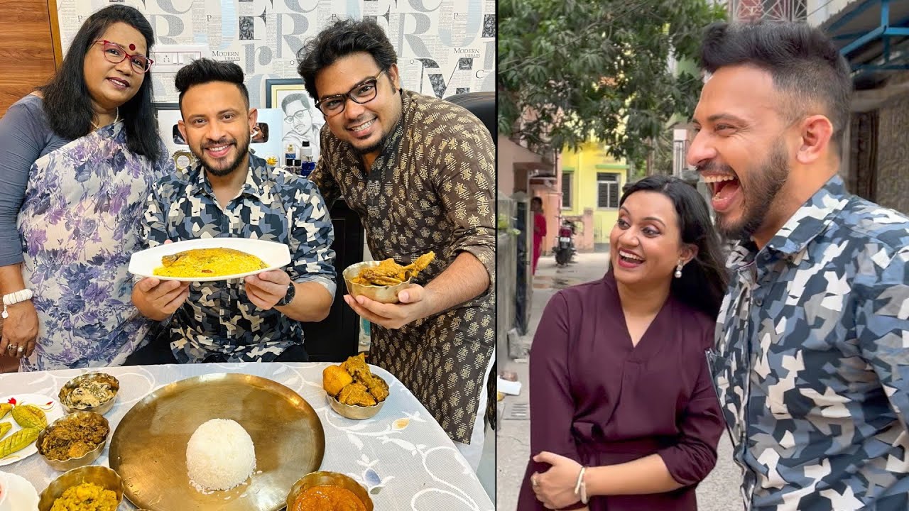 অনিন্দ্য মায়ের হাতের পাবদার ঝাল ও দেশি মুরগির ঝোল খেয়ে বেজায় খুশি