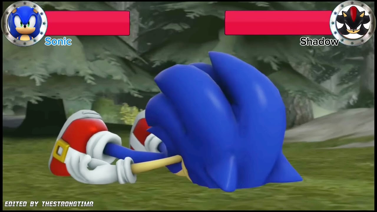 Sonic VS Shadow with Healthbars 