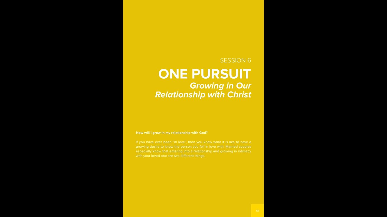 GLC 1 BOOK 1 Session 6 One Pursuit