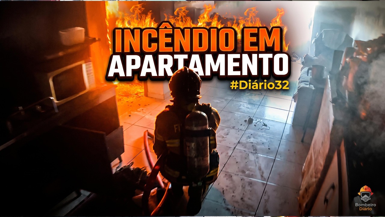 Inc&ecirc;ndio em apartamento #Di&aacute;rio32 #Bombeiros