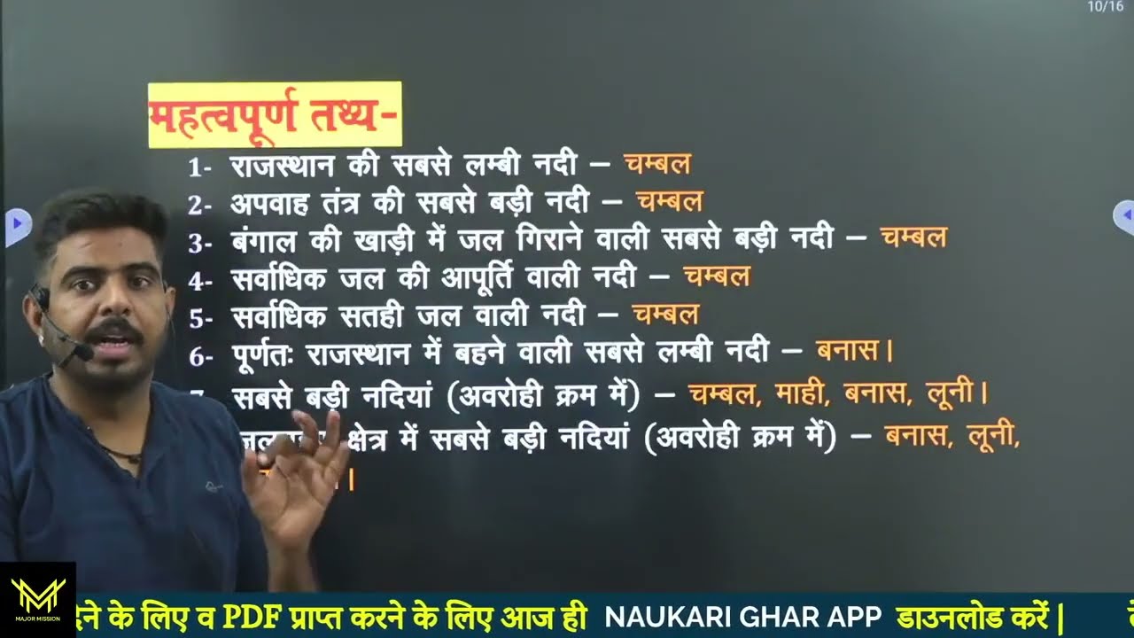 राजस्थान की प्रमुख नदियाँ | Rajasthan Major Rivers | Geography Rajasthan | RBSE RPSC भाग   3